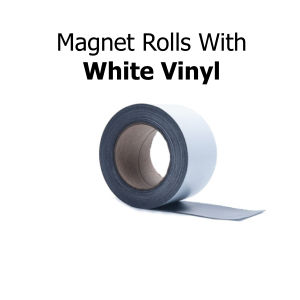 White Vinyl Magnetic Strips