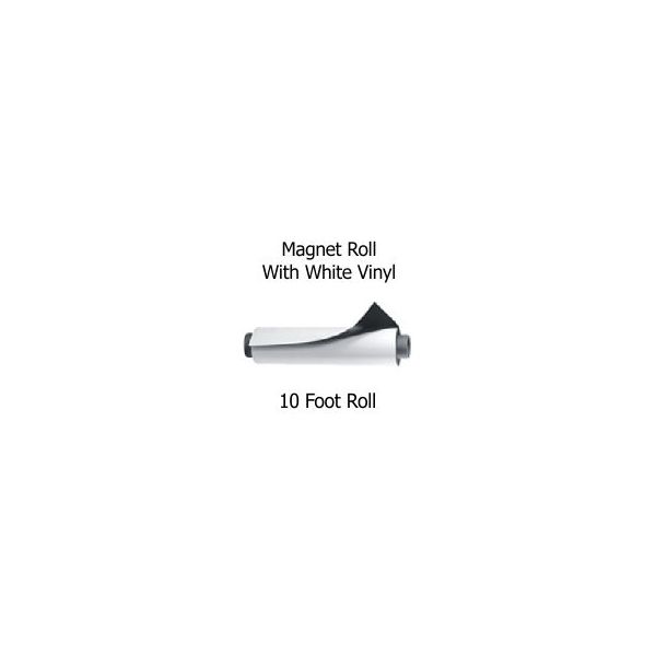 White Vinyl Magnetic Rolls - 10' x 24.375"