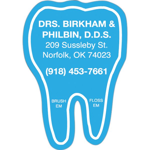 1.75" x 2.5" Personalized Tooth Shaped Magnet