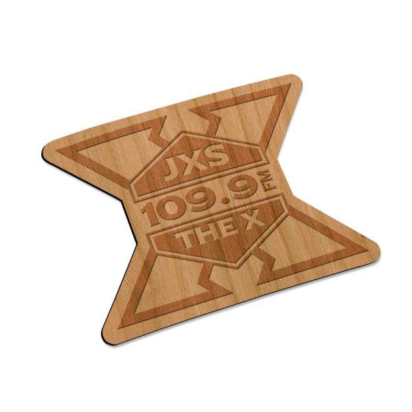 4 to 12 Square Inch Laser-Etched Flexible Wood Magnets - Cherry