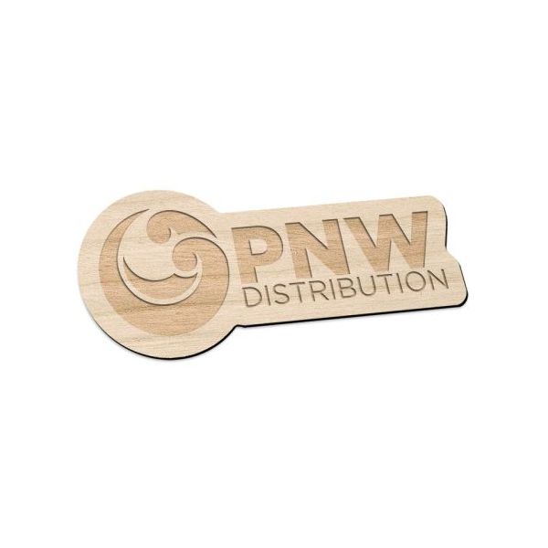 4 to 12 Square Inch Laser-Etched Flexible Wood Magnets - Maple