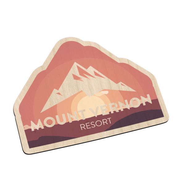 4 to 12 Square Inch Full Color Flexible Wood Magnets - Maple