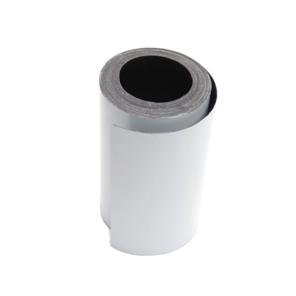 White Vinyl Magnetic Strips - 11" x 50' - 30 mil 