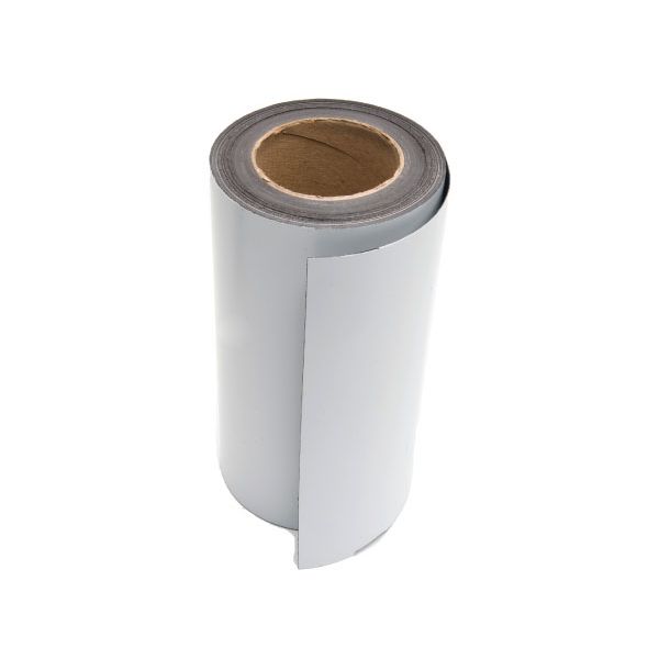 White Vinyl Magnetic Strips - 12" x 50' - 30 mil 