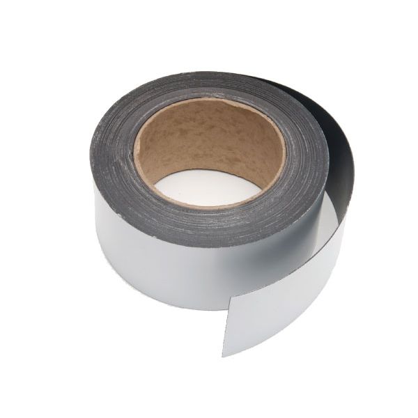 White Vinyl Magnetic Strips - 3" x 50' - 30 mil 