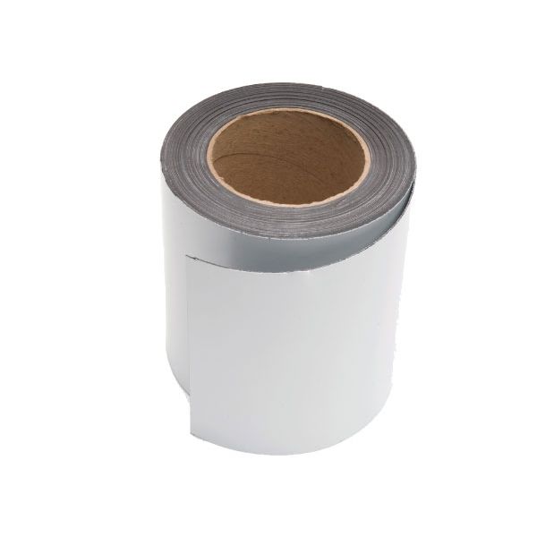 White Vinyl Magnetic Strips - 7" x 50' - 30 mil 