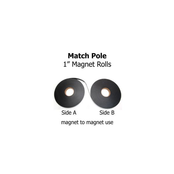 Match Pole Outdoor Adhesive Magnetic Strips - 1" x 100' - 60 mil 