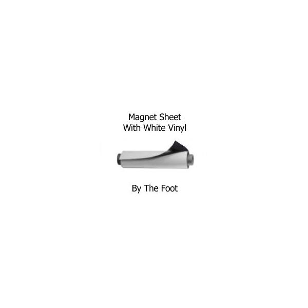 White Vinyl Magnet Roll - By the Foot (24.375" Wide)