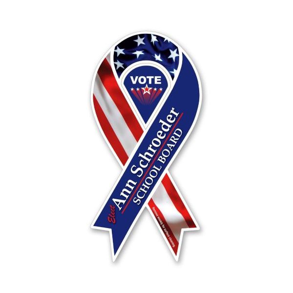 3.875" x 8" Ribbon Car Sign Magnet