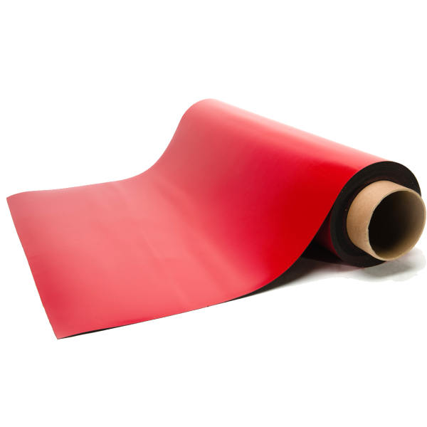 Red Colored Vinyl Magnet Rolls - 50' Rolls