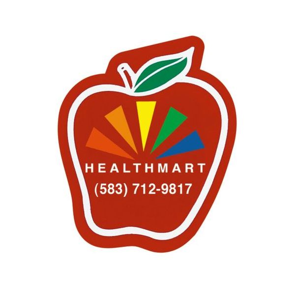 1.75" x 2.125" Personalized Apple Shaped Fridge Magnet