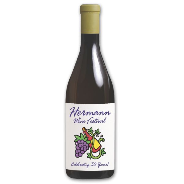 1.25" x 4.4375" Personalized Wine Bottle Shaped Magnet