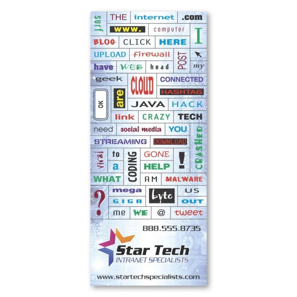 3.5" x 8.25" Personalized Word Magnet with 55 Words and Business Card Magnet