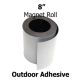 8 Inch Outdoor Adhesive Magnet Strips- 8
