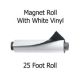 25 foot magnet roll white vinyl