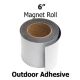 6 Inch Outdoor Adhesive Magnetic Strips- 30mil x 6