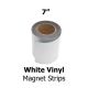 White Vinyl Magnetic Strips - 7
