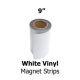 White Vinyl Magnetic Strips - 9