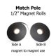 Match Pole Outdoor Adhesive Magnetic Strips- .5