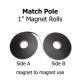 Match Pole Outdoor Adhesive Magnetic Strips - 1